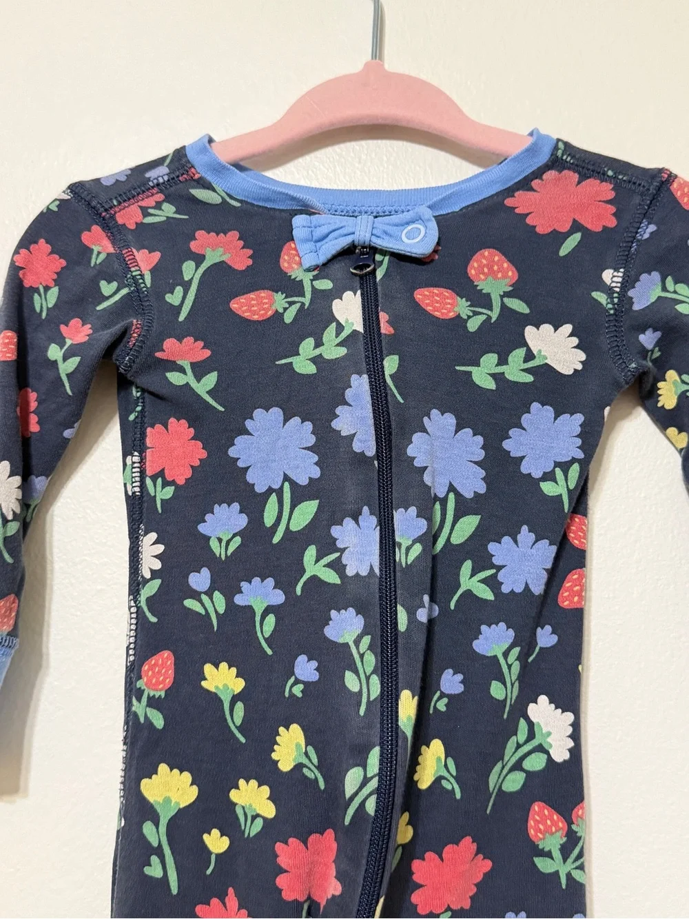 The Beaufort Bonnet Company Floral Strawberry zippy 6-12 months